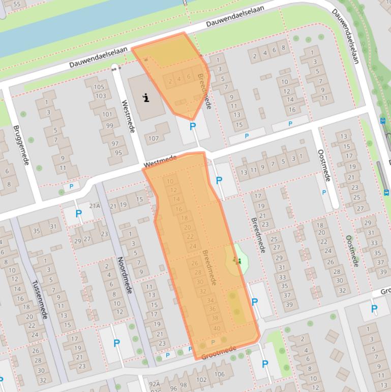 Kaart van postcodegebied 4337AS.