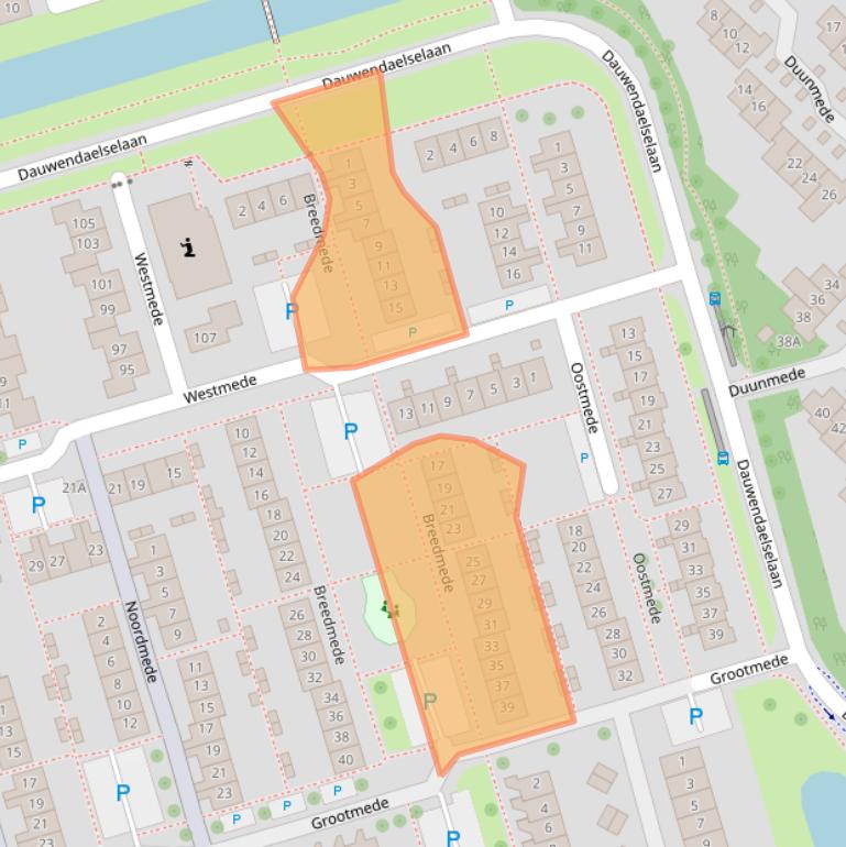 Kaart van postcodegebied 4337AT.
