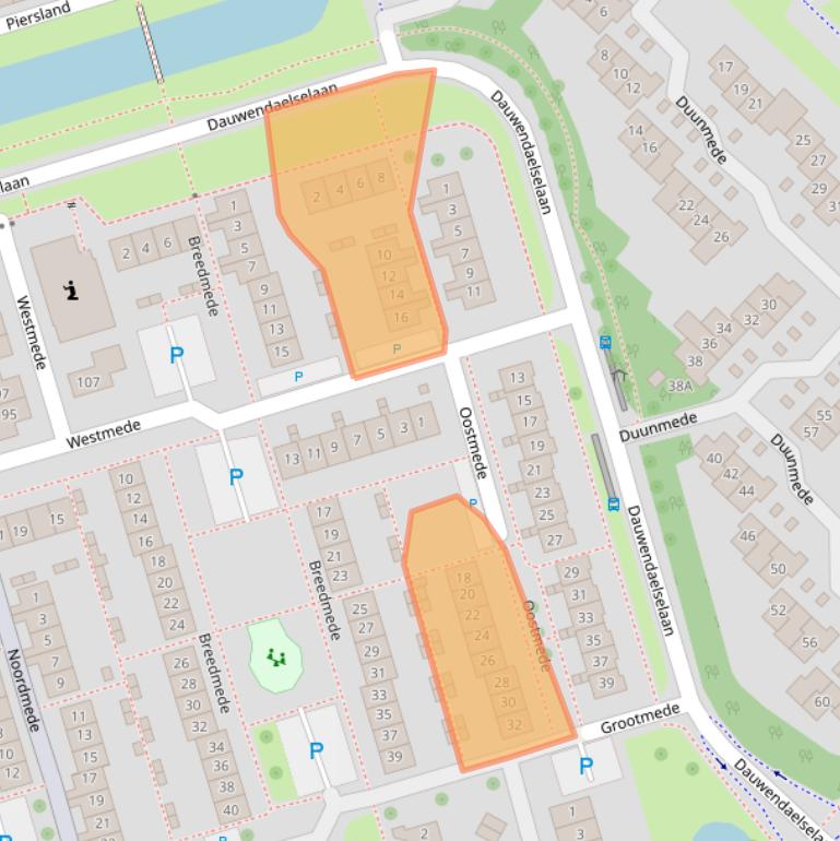 Kaart van postcodegebied 4337AV.