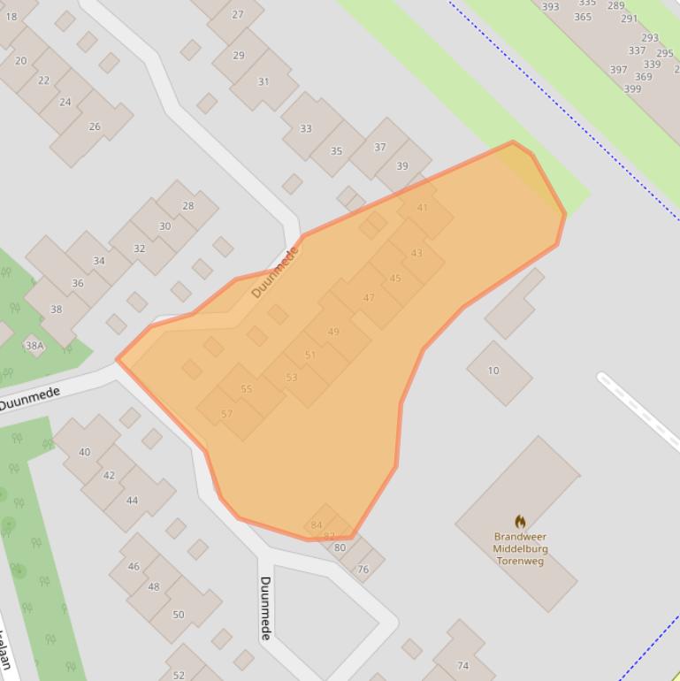 Kaart van postcodegebied 4337BD.