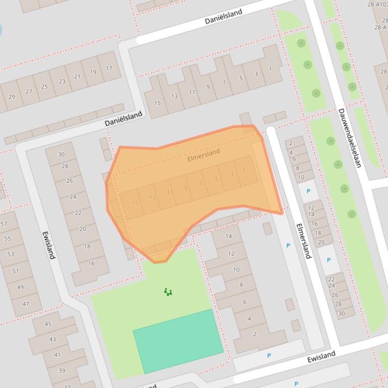 Kaart van postcodegebied 4337BW.