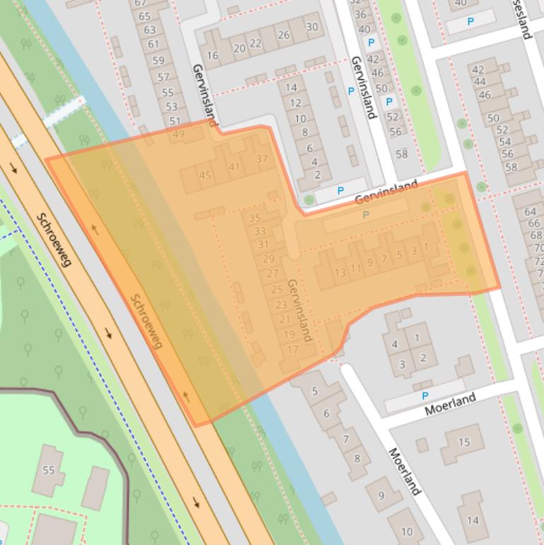 Kaart van postcodegebied 4337CB.