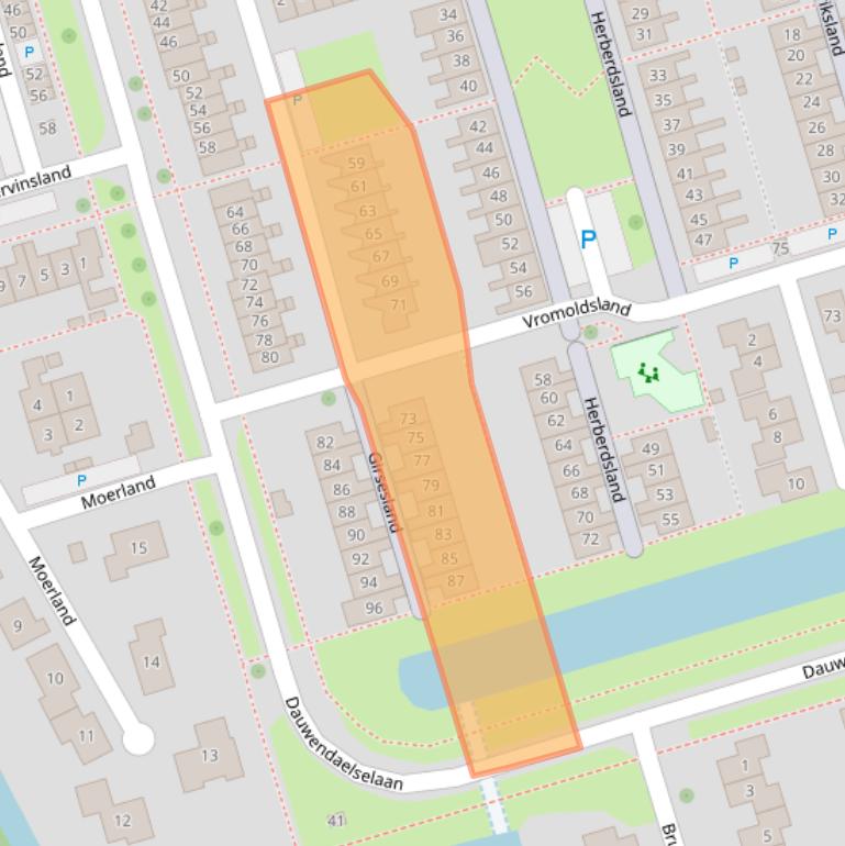 Kaart van postcodegebied 4337CG.