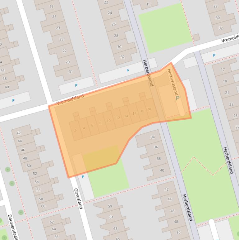 Kaart van postcodegebied 4337CW.