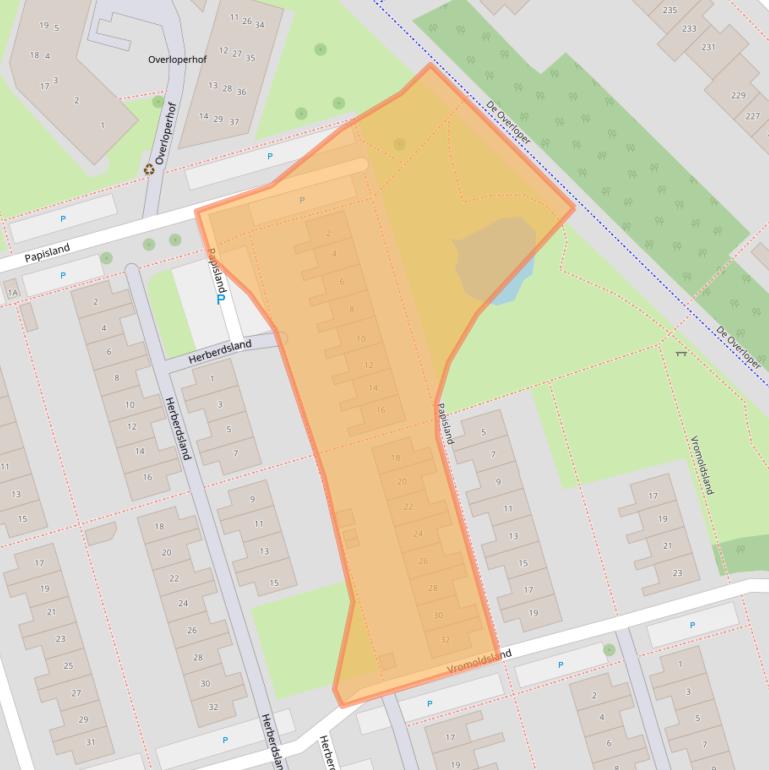 Kaart van postcodegebied 4337CZ.