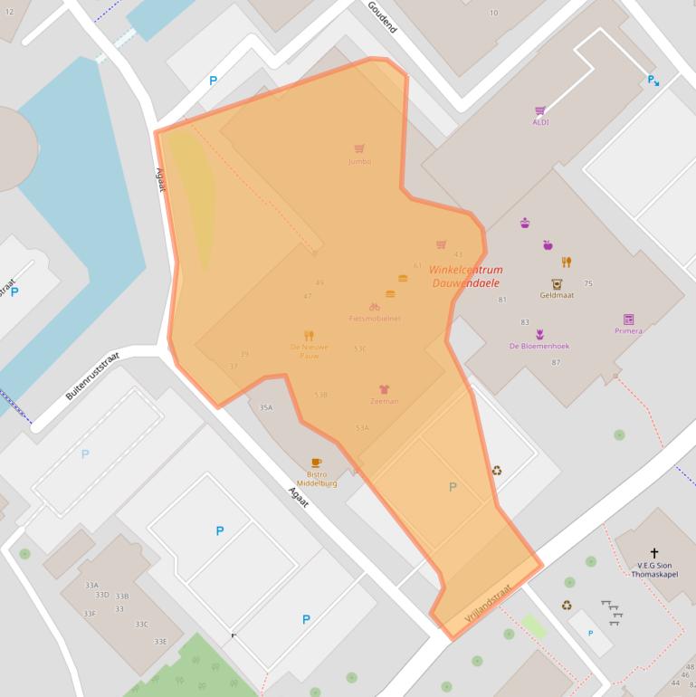 Kaart van postcodegebied 4337EB.