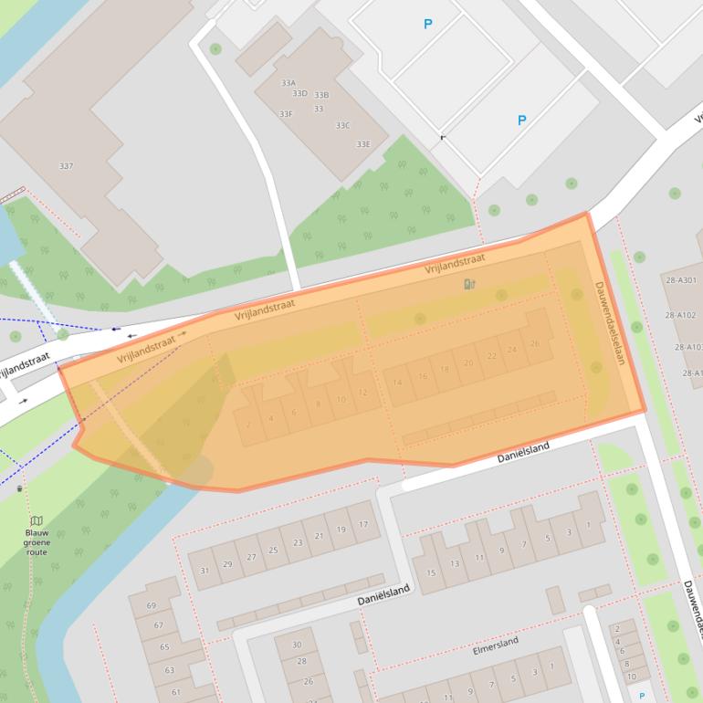 Kaart van postcodegebied 4337ED.