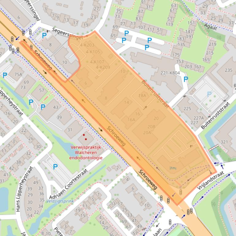 Kaart van postcodegebied 4337EH.