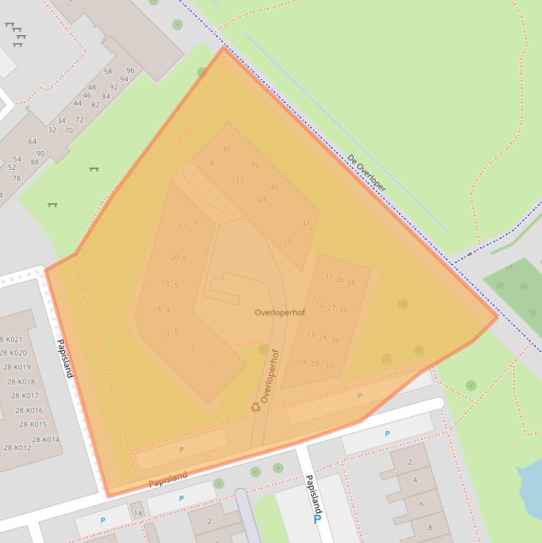 Kaart van postcodegebied 4337GW.