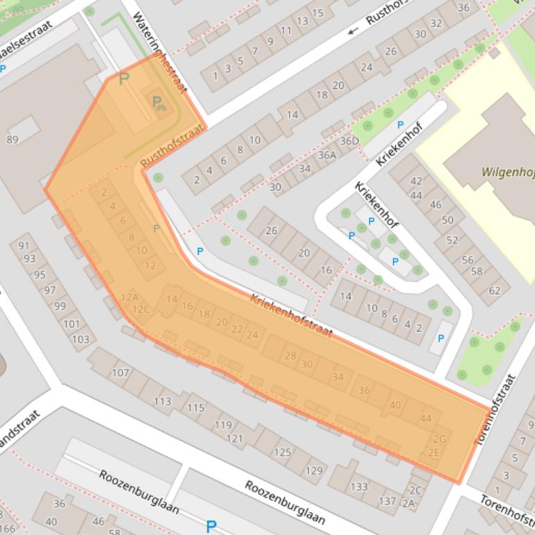 Kaart van postcodegebied 4337KJ.