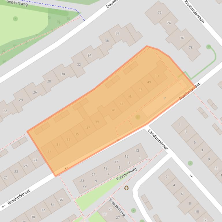 Kaart van postcodegebied 4337KL.