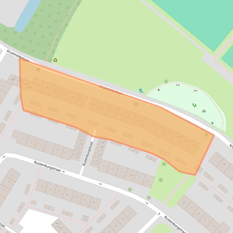 Kaart van postcodegebied 4337KW.