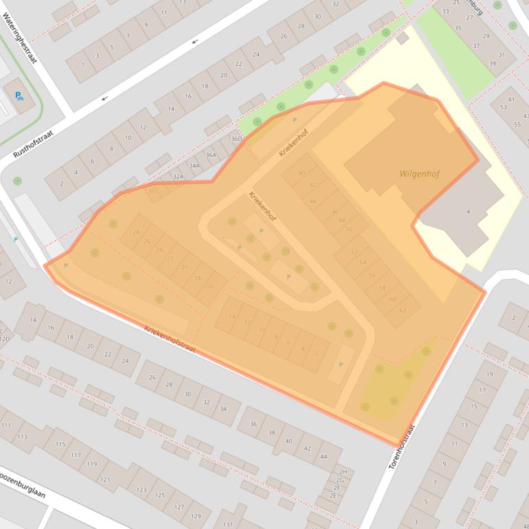 Kaart van postcodegebied 4337LJ.