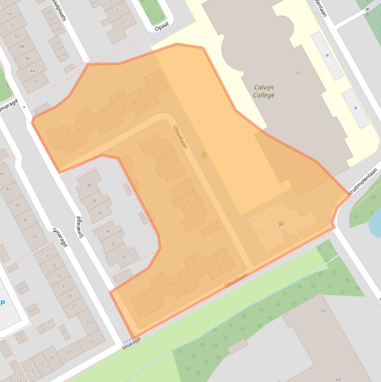 Kaart van postcodegebied 4337LL.