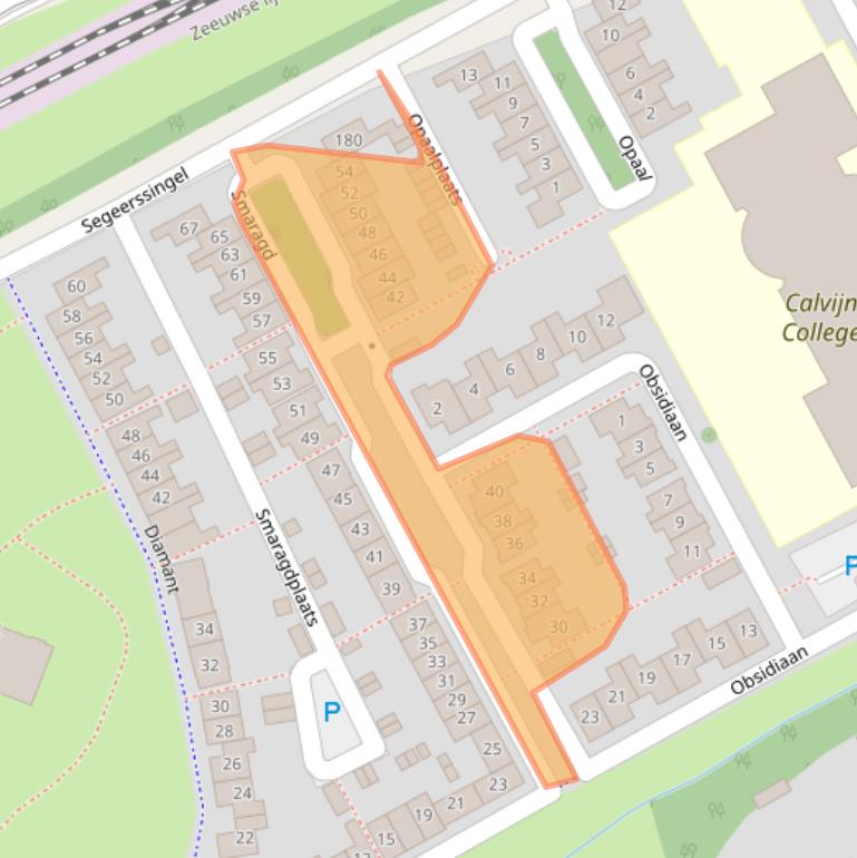 Kaart van postcodegebied 4337MB.