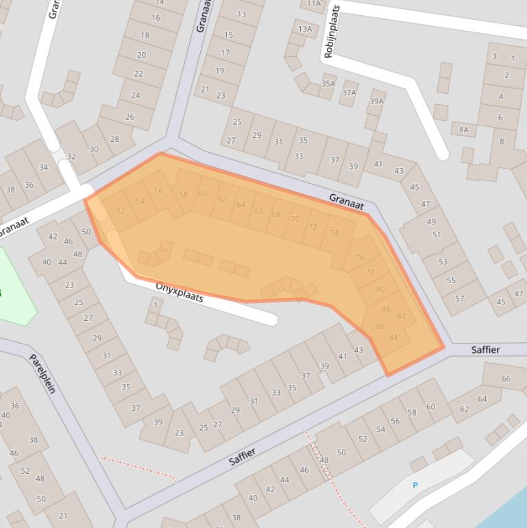 Kaart van postcodegebied 4337MJ.