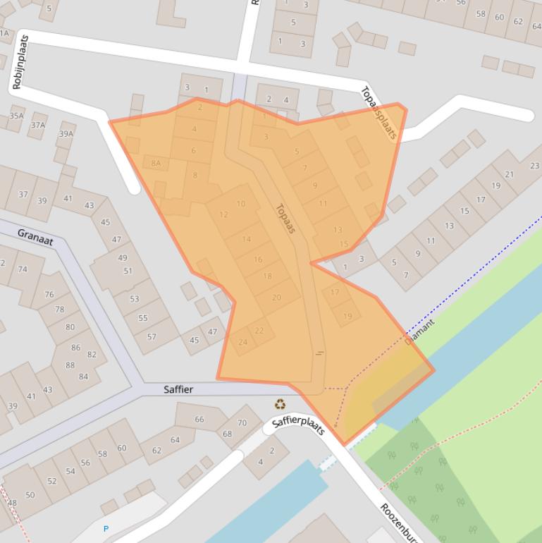 Kaart van postcodegebied 4337MN.