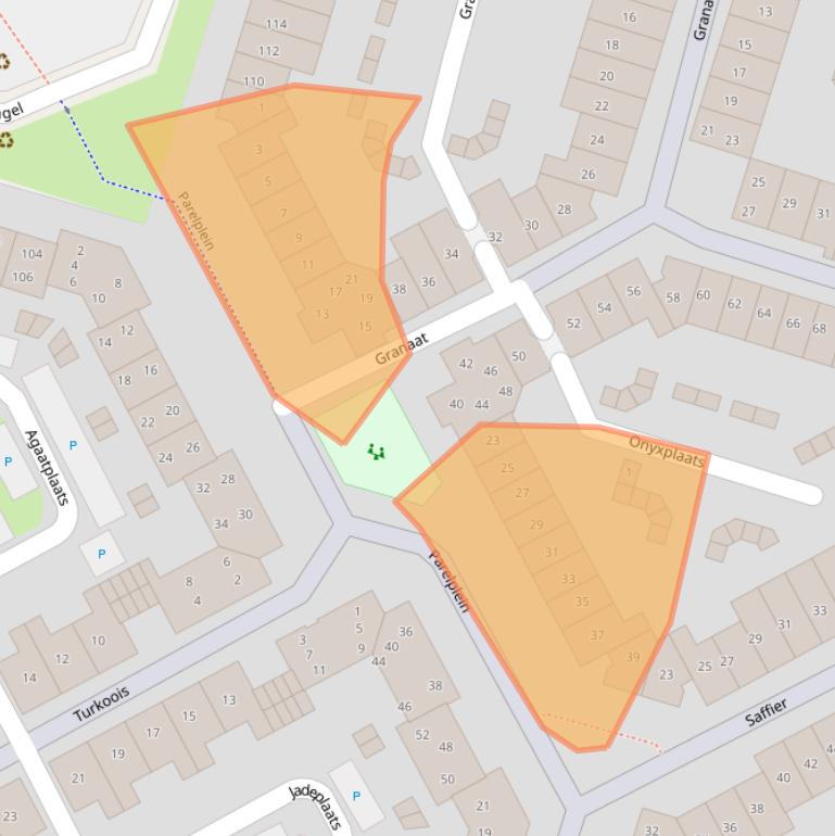 Kaart van postcodegebied 4337MT.