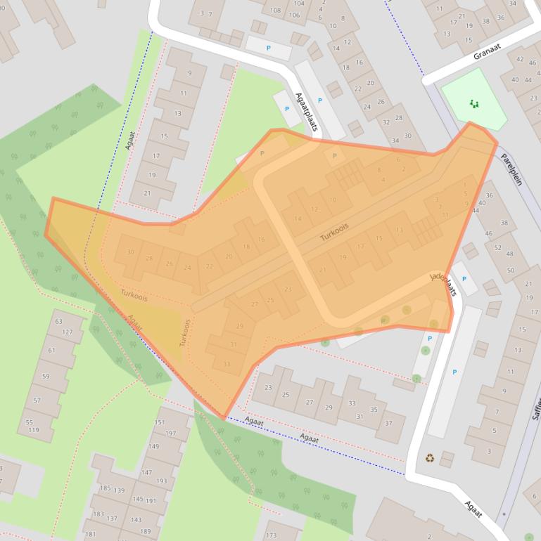 Kaart van postcodegebied 4337MV.