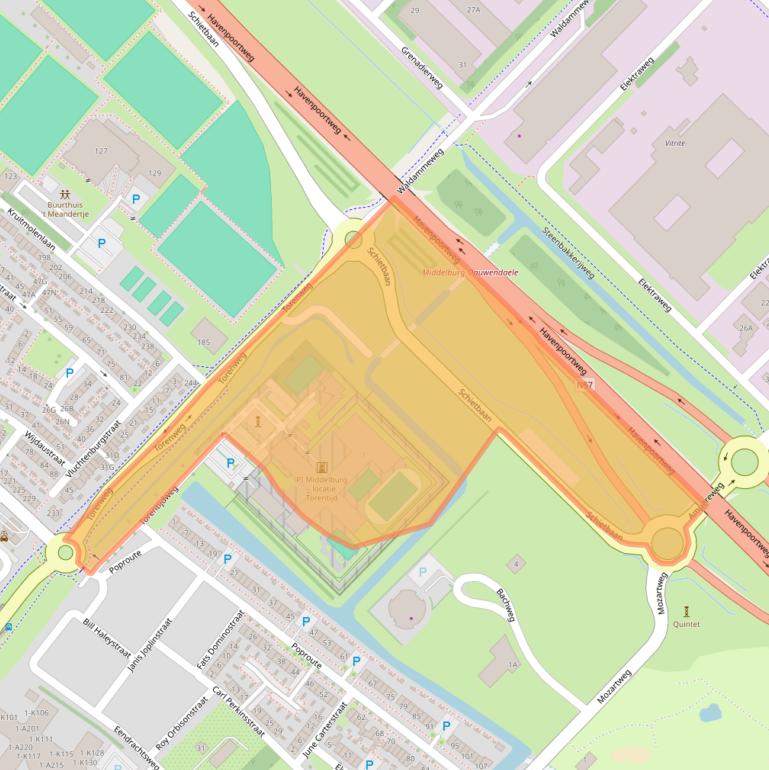 Kaart van postcodegebied 4337PE.