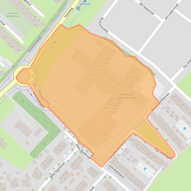 Kaart van postcodegebied 4337PG.