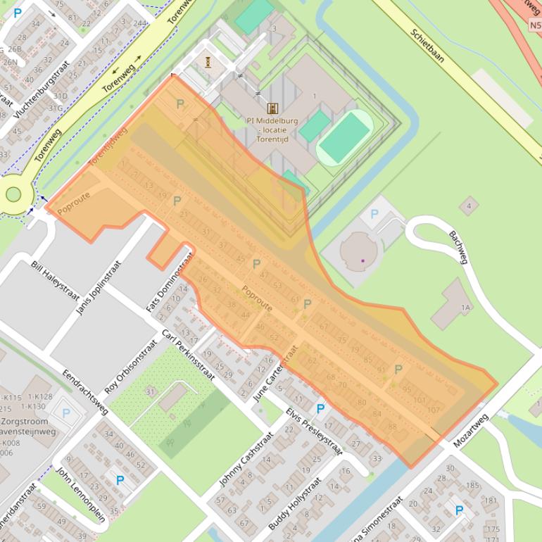 Kaart van postcodegebied 4337PX.