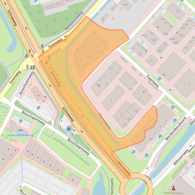 Kaart van postcodegebied 4337RB.