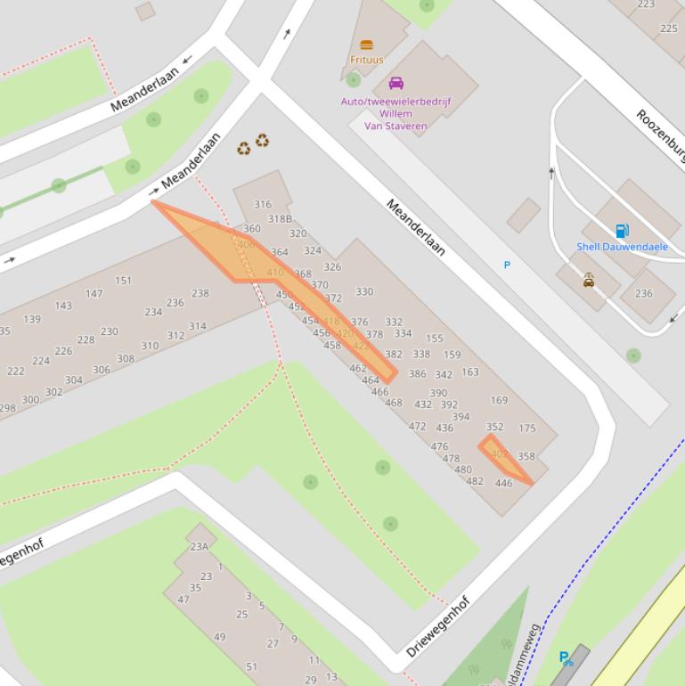 Kaart van postcodegebied 4337TV.