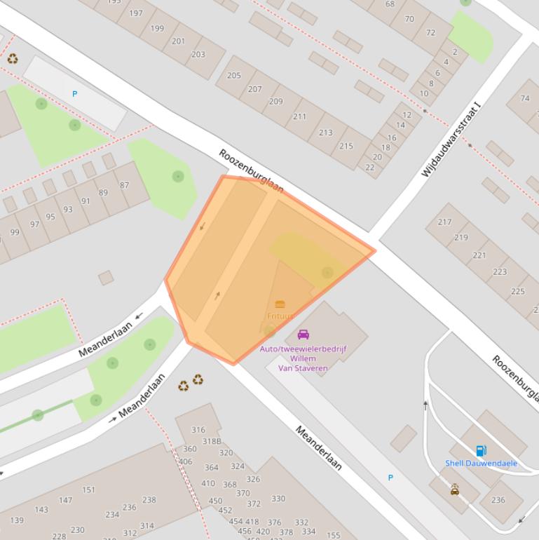 Kaart van postcodegebied 4337TZ.