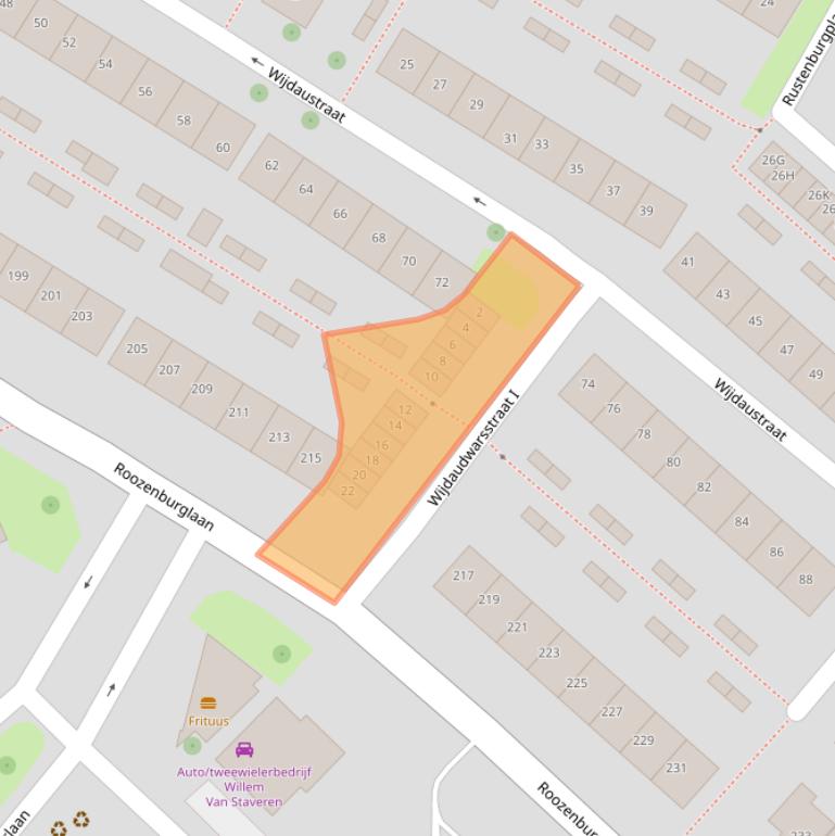 Kaart van postcodegebied 4337VA.