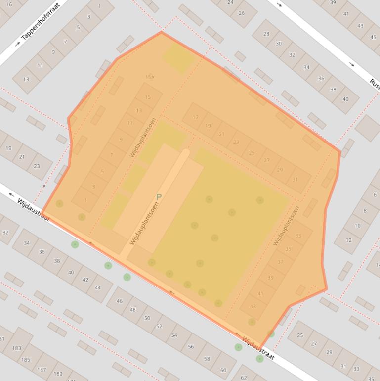 Kaart van postcodegebied 4337VJ.