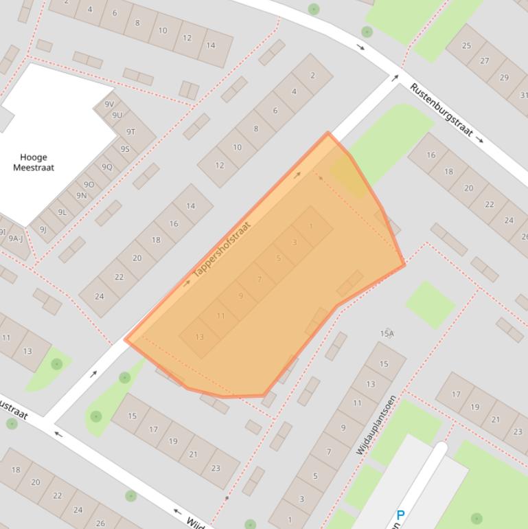 Kaart van postcodegebied 4337VK.