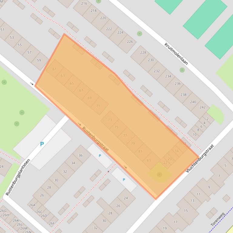 Kaart van postcodegebied 4337VT.