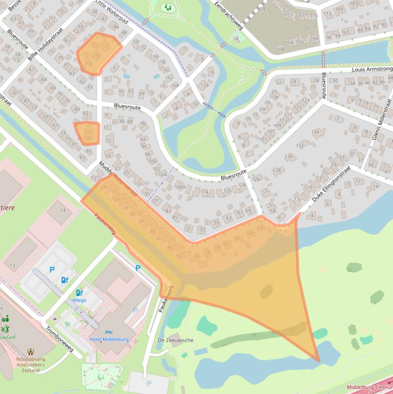 Kaart van postcodegebied 4337WK.