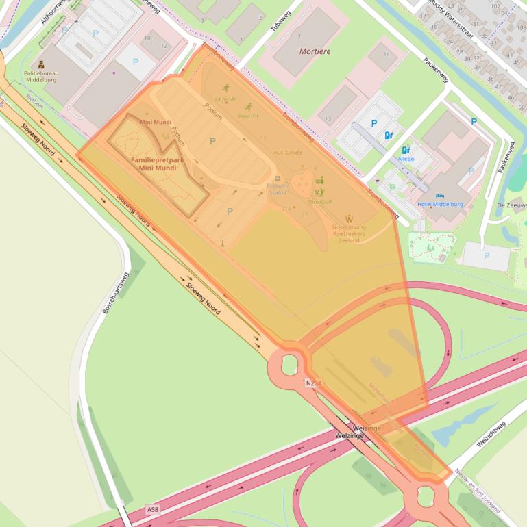 Kaart van postcodegebied 4337WV.