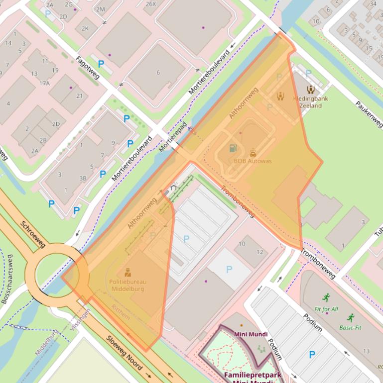 Kaart van postcodegebied 4337WW.
