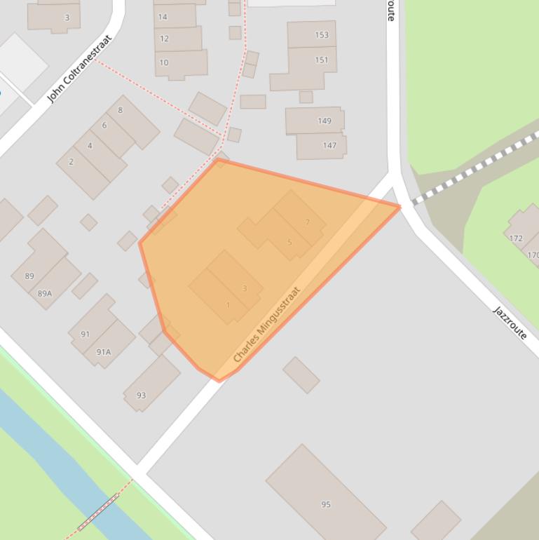 Kaart van postcodegebied 4337XE.