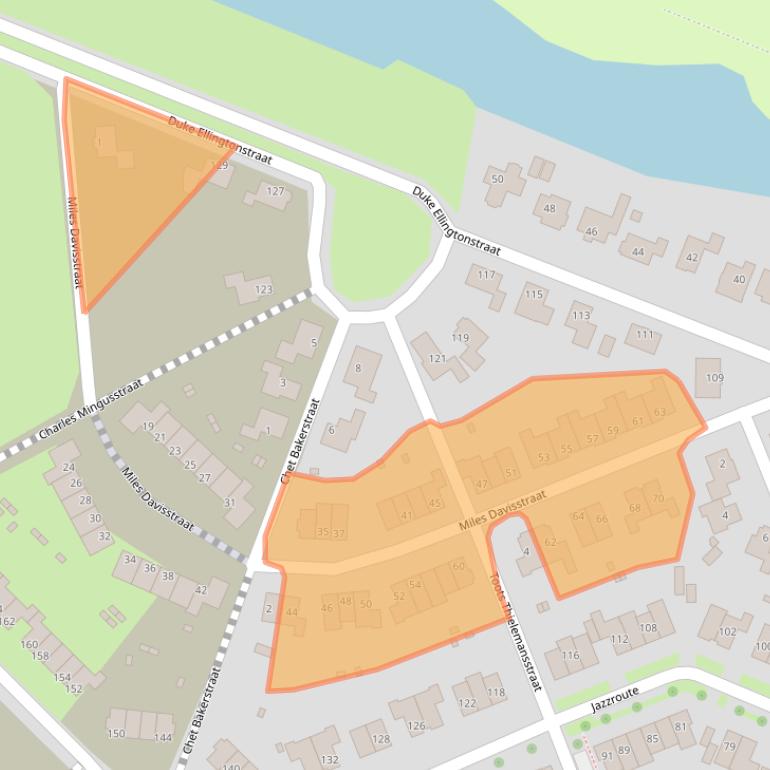 Kaart van postcodegebied 4337XJ.