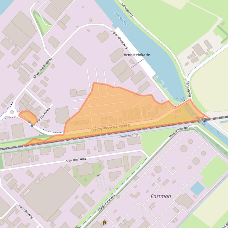 Kaart van postcodegebied 4338PP.