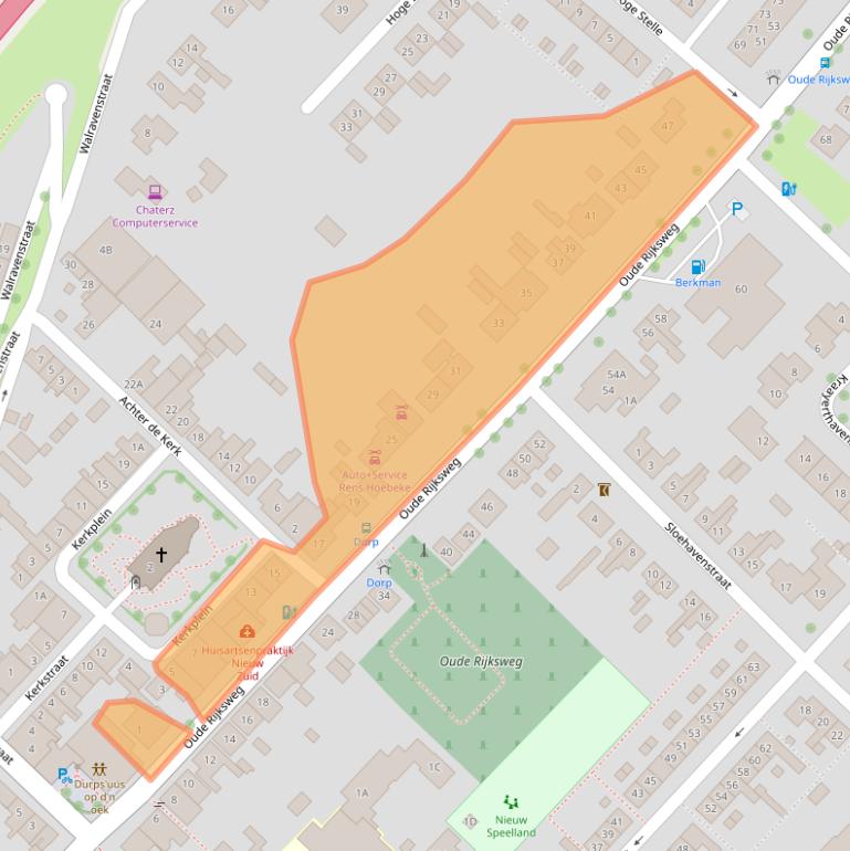 Kaart van postcodegebied 4339BA.