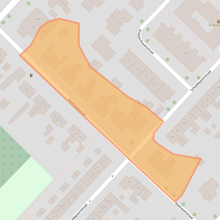 Kaart van postcodegebied 4339BH.