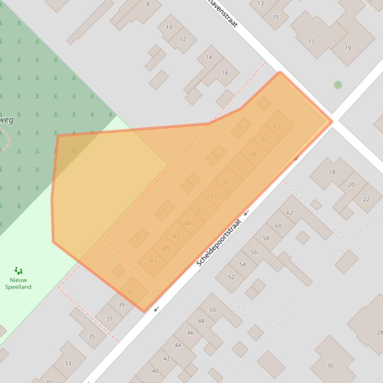 Kaart van postcodegebied 4339BL.