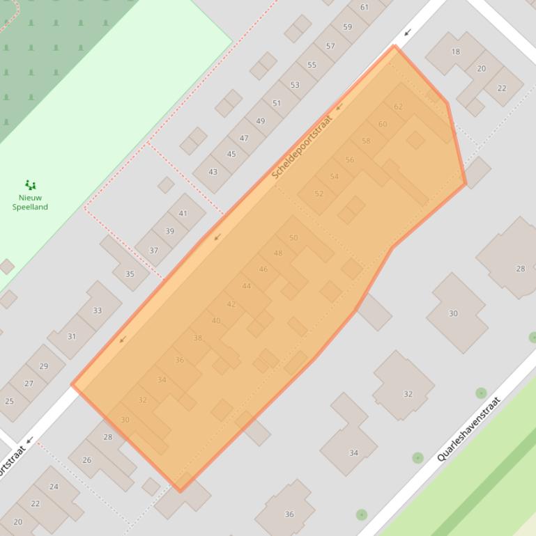 Kaart van postcodegebied 4339BN.