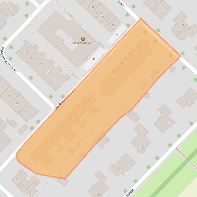 Kaart van postcodegebied 4339BP.