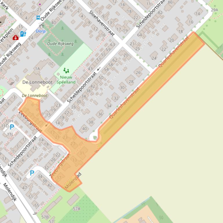 Kaart van postcodegebied 4339BS.