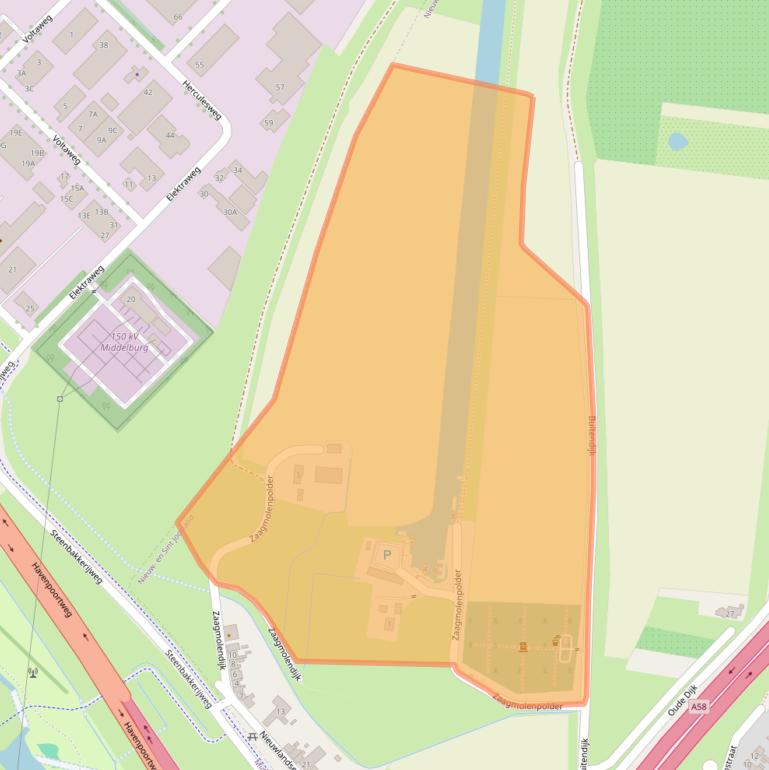 Kaart van postcodegebied 4339NH.