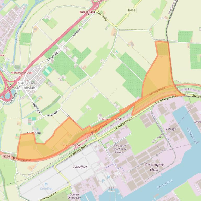 Kaart van postcodegebied 4339PK.