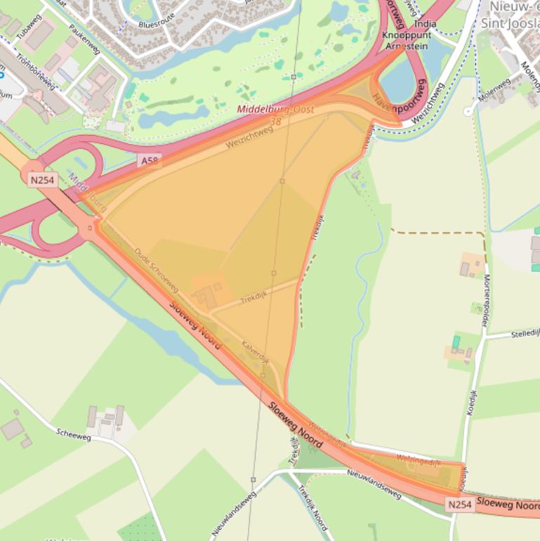 Kaart van postcodegebied 4339PV.