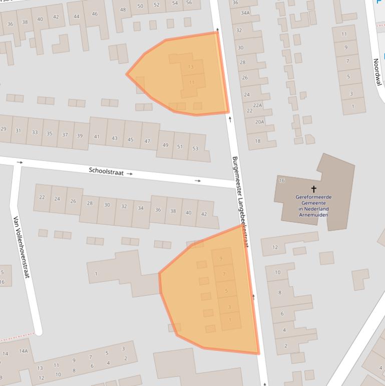 Kaart van postcodegebied 4341AD.