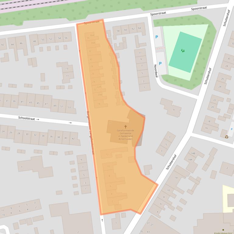 Kaart van postcodegebied 4341AE.